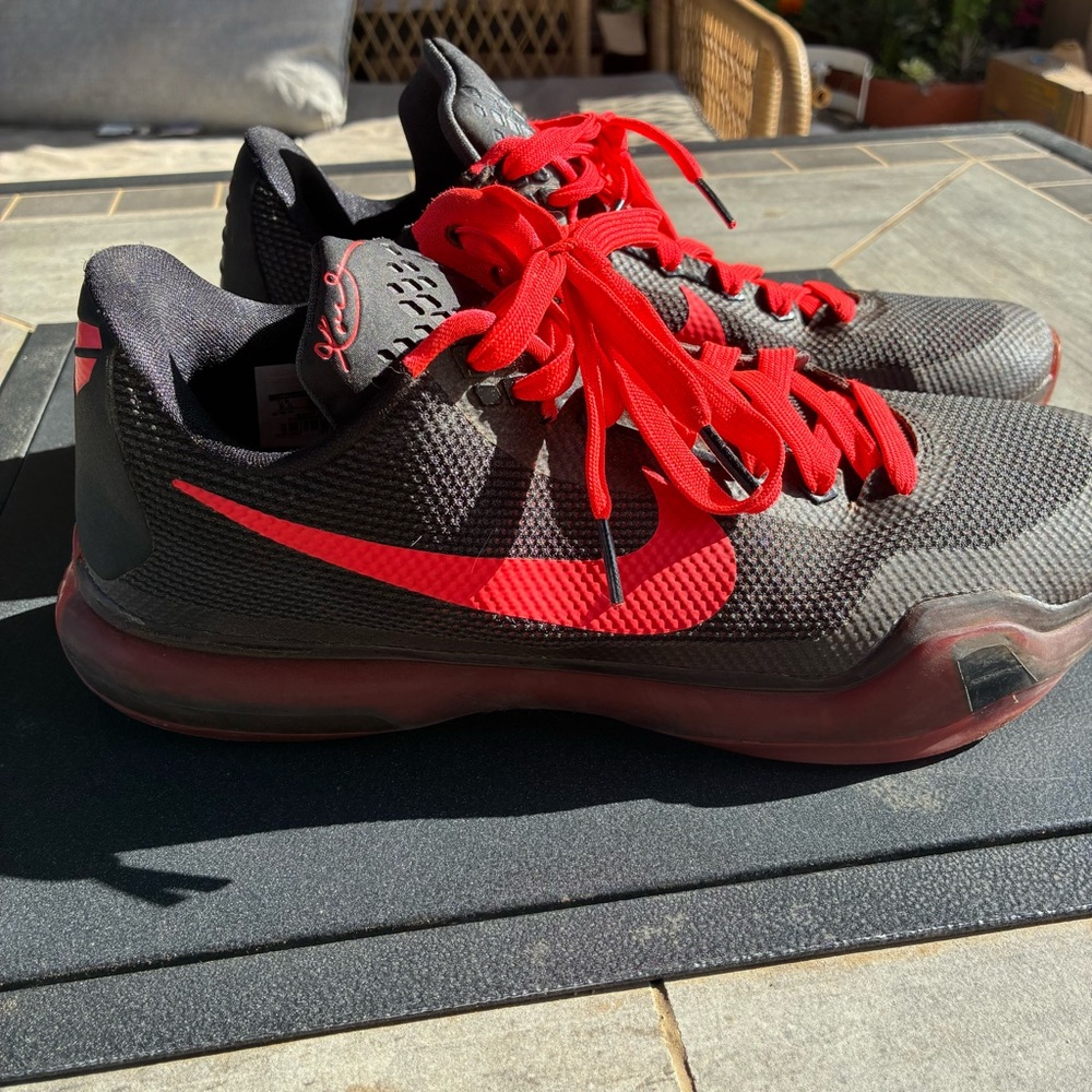 Nike Kobe X 10 Bright Crimson Basketball Shoes 705317-060 Men's Sz: 9.5